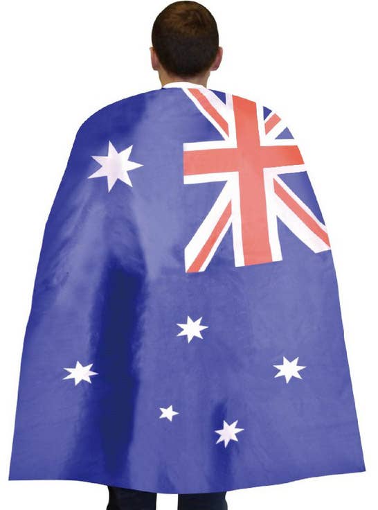 Image of Australian Flag Fabric Costume Cape