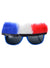 Fun Australia Day Red, White and Blue Fluffy Sunglasses