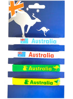 Image of Set of 4 Australian Theme Rubber Bracelets