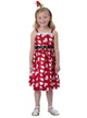 Image of Australian Christmas Girls Red Printed Costume Dress