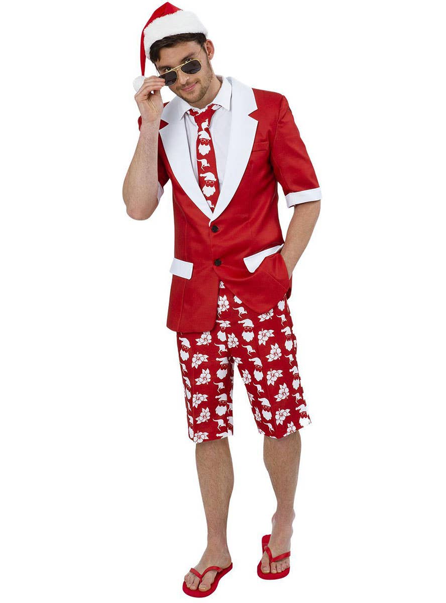 Image of Australian Christmas Mens Short Sleeved Stand Out Suit