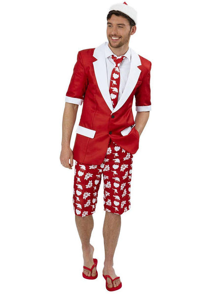 Image of Australian Christmas Plus Size Mens Short Sleeved Stand Out Suit