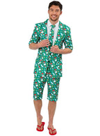 Image of Australian Christmas Mens Green Short Sleeve Stand Out Suit