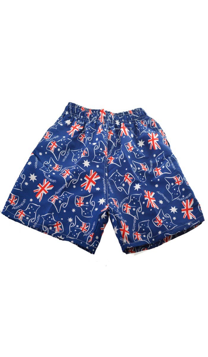 Boys Board Shorts with Aussie Flag  Australia Day Clothing for Kids - Main Image