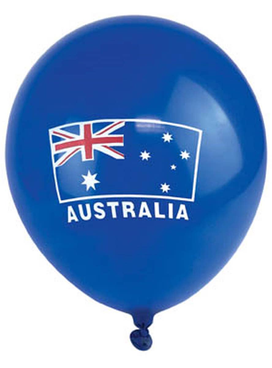 Image of Australian Flag 10 Pack Blue 30cm Latex Balloons