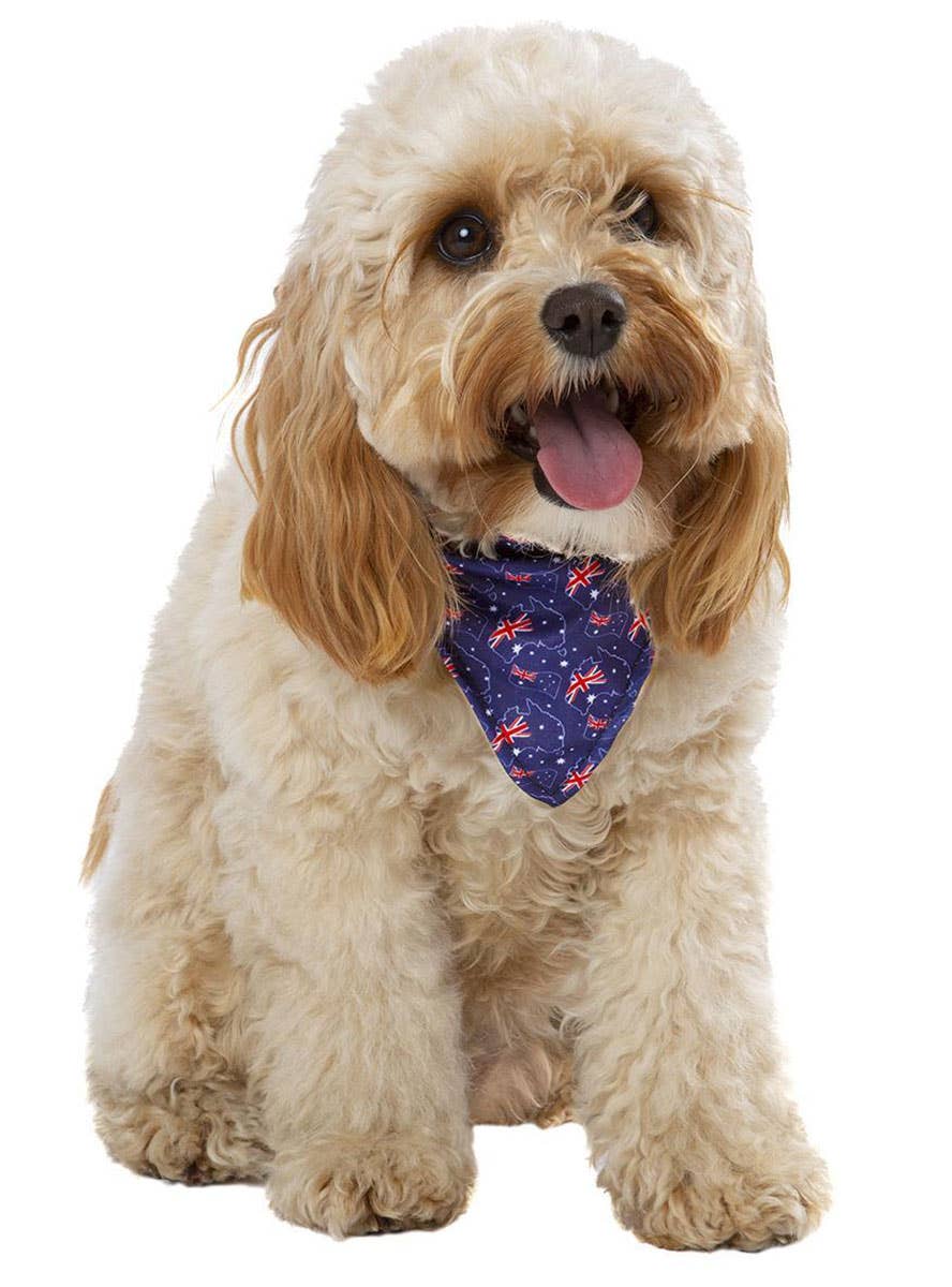 Image of Australian Flag Printed Dog Costume Bandanna