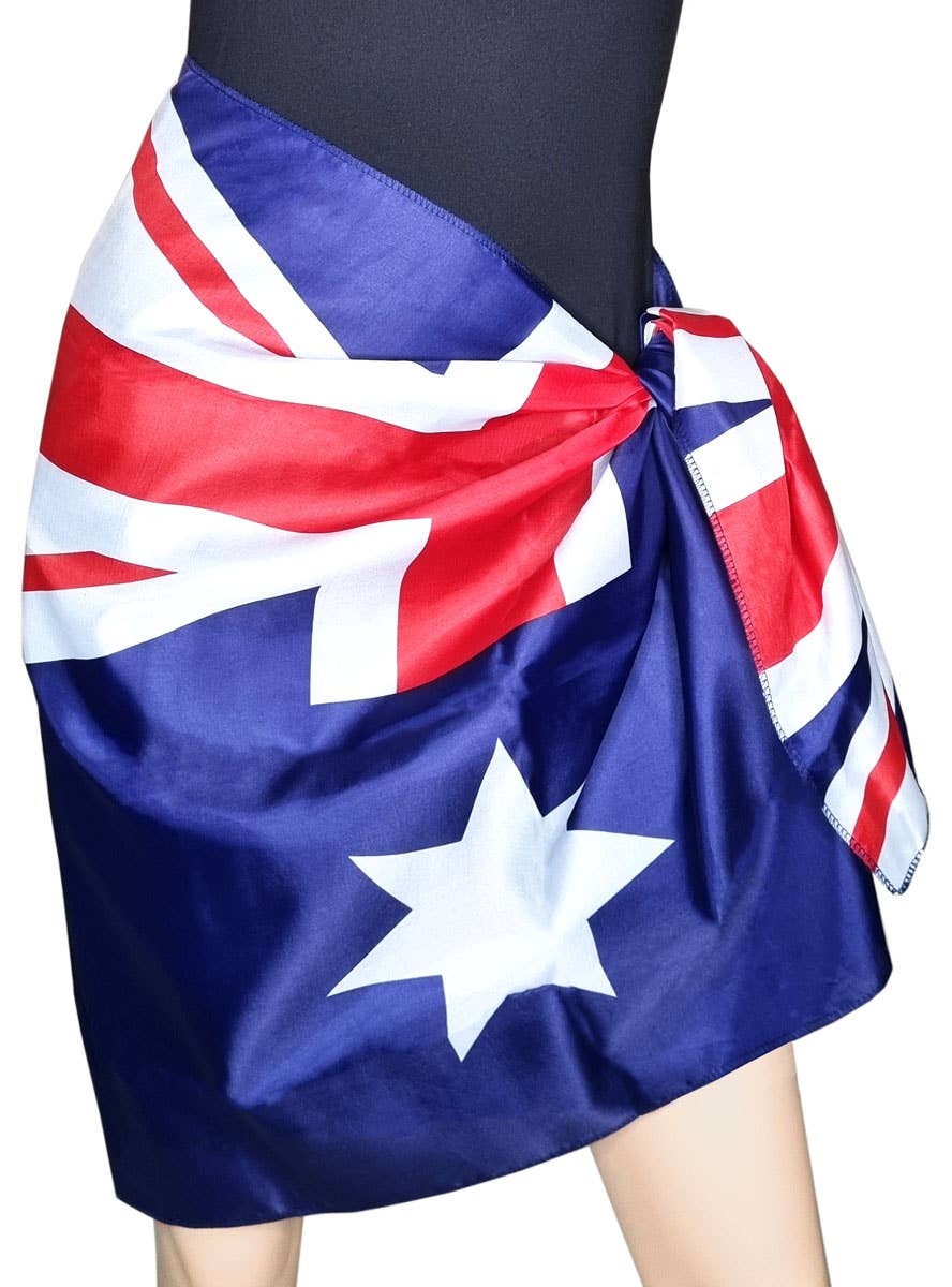 Aussie Flag Print Tie On Beach Sarong