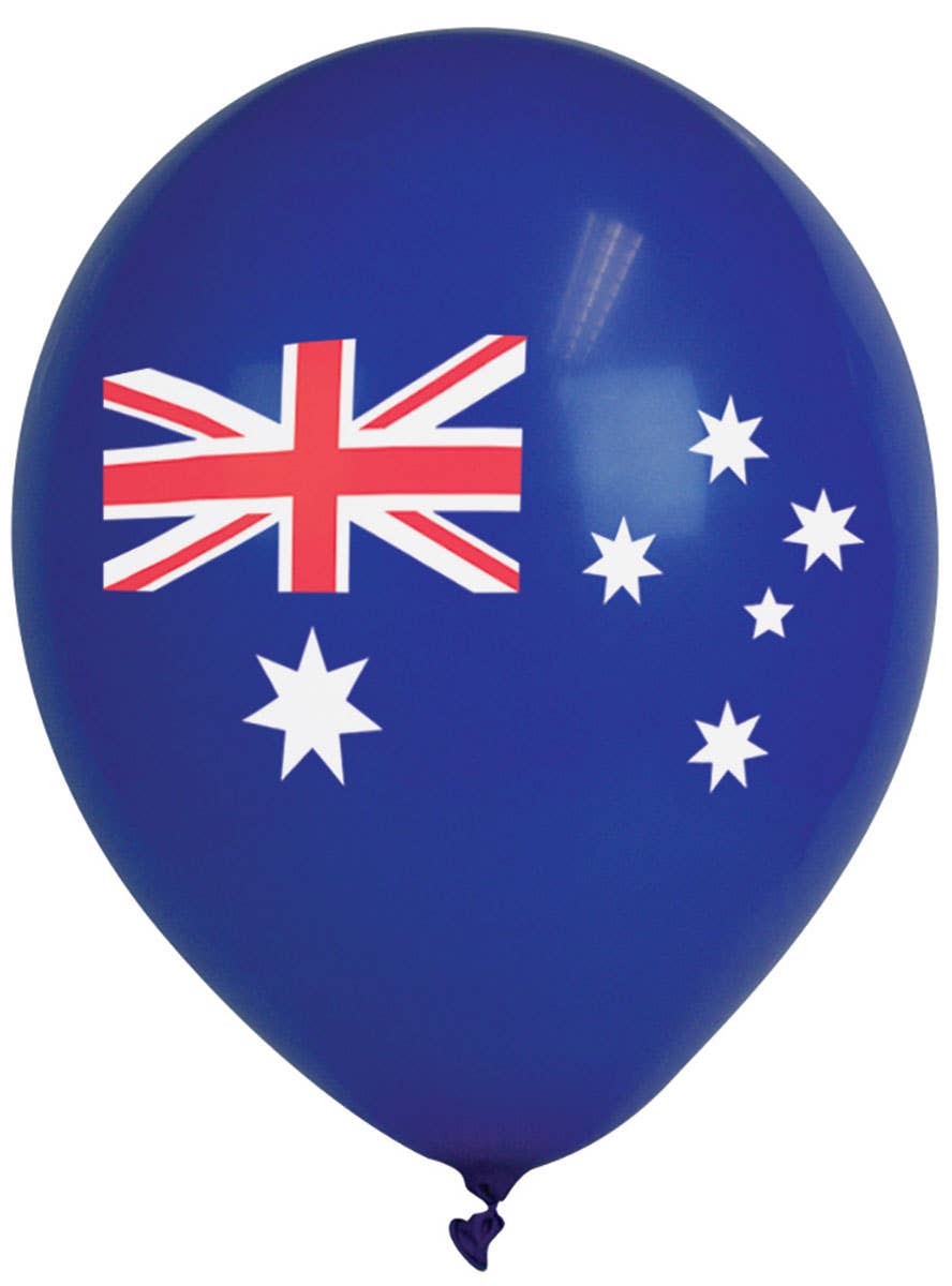 Image of Blue Australian Flag Print 10 Pack  30cm Latex Balloons