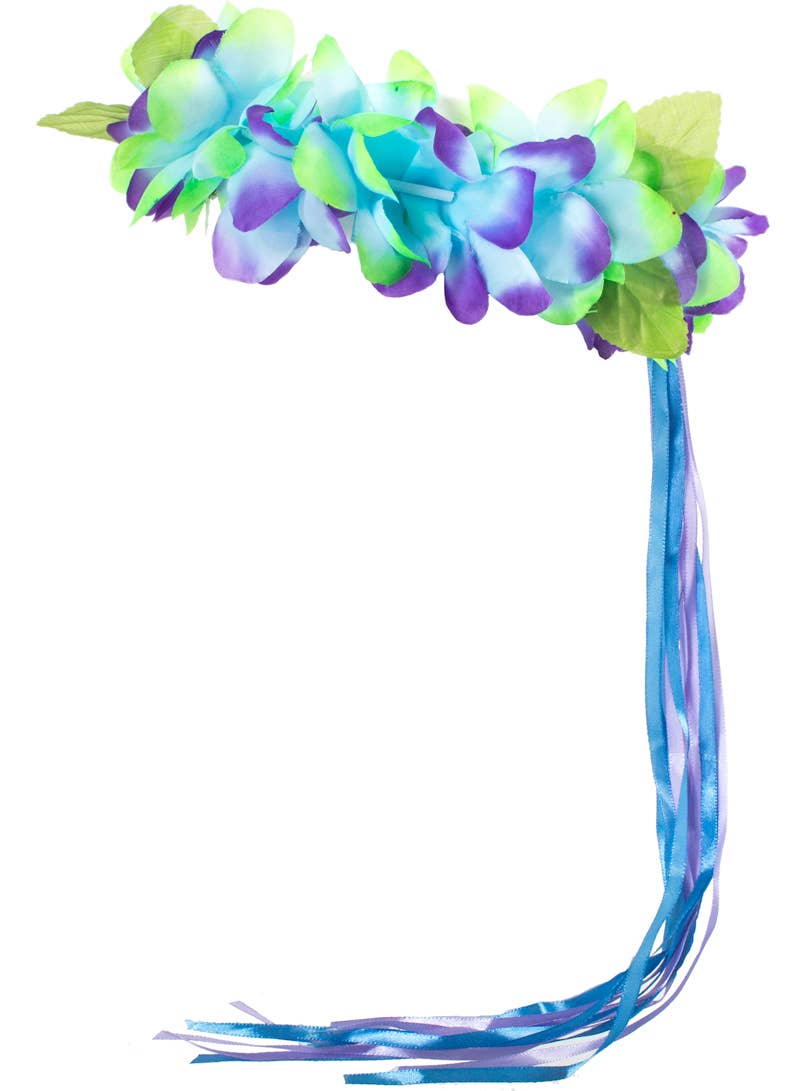 Purple and Blue Hawaiian Flower Crown