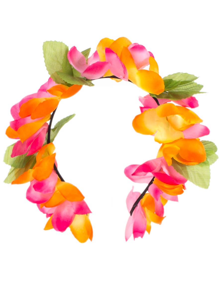 Pink and Orange Hawaiian Headband