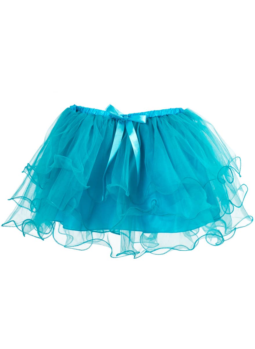 Women's Blue Ruffled Mesh Tutu