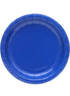 Image of Azure Blue 20 Pack 18cm Round Paper Plates