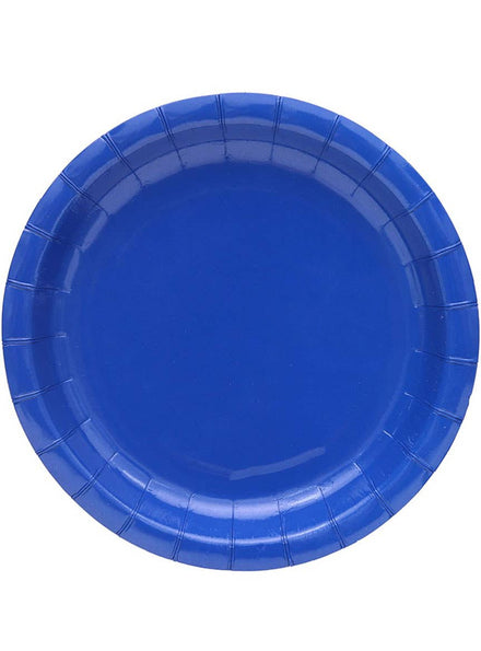 Image of Azure Blue 20 Pack 18cm Round Paper Plates