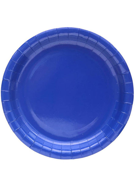 Image of Azure Blue 20 Pack 23cm Round Paper Plates