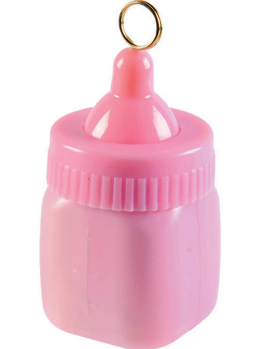 Image of Baby Bottle Pink Baby Shower Balloon Weight