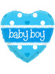 Image of Baby Boy Blue Heart 45cm Foil Balloon