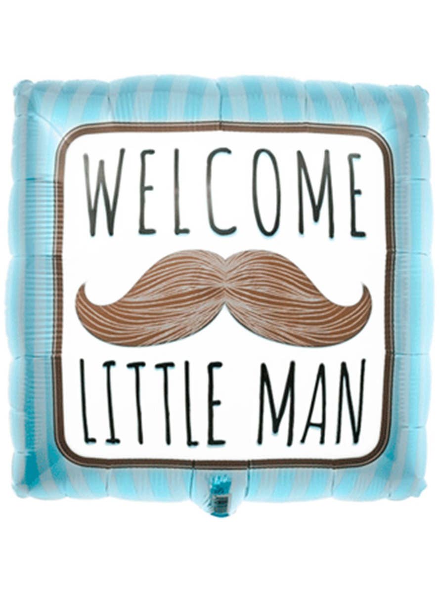 Image of Welcome Little Man 46cm Blue Baby Shower Balloon