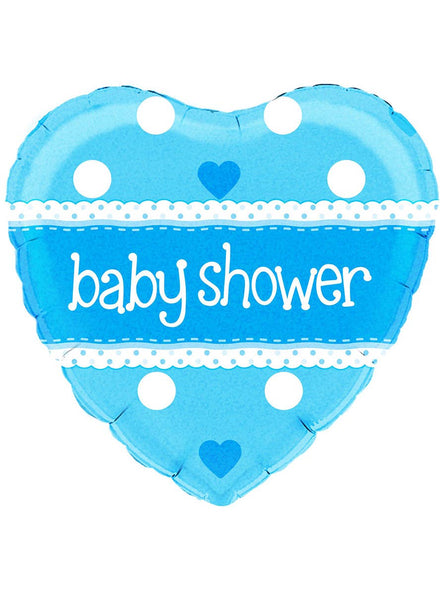 Image of Baby Shower Blue Heart 45cm Foil Balloon