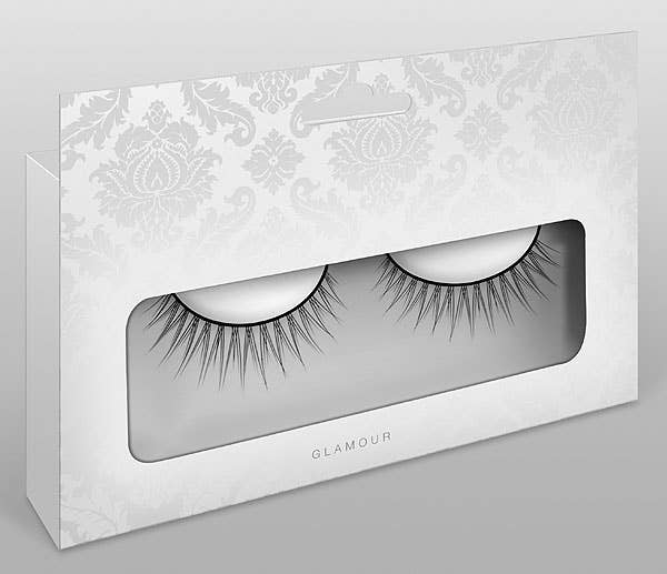 Women's Natural Black Delicate False Fake Eyelashes Accessory Packaging Image 2