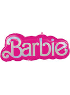 Image of Barbie Logo 81cm Supershape Foil Party Balloon