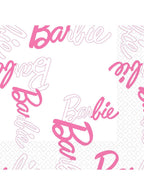 Image of Barbie Logo Pink and White 16 Pack Paper Lunch Napkins