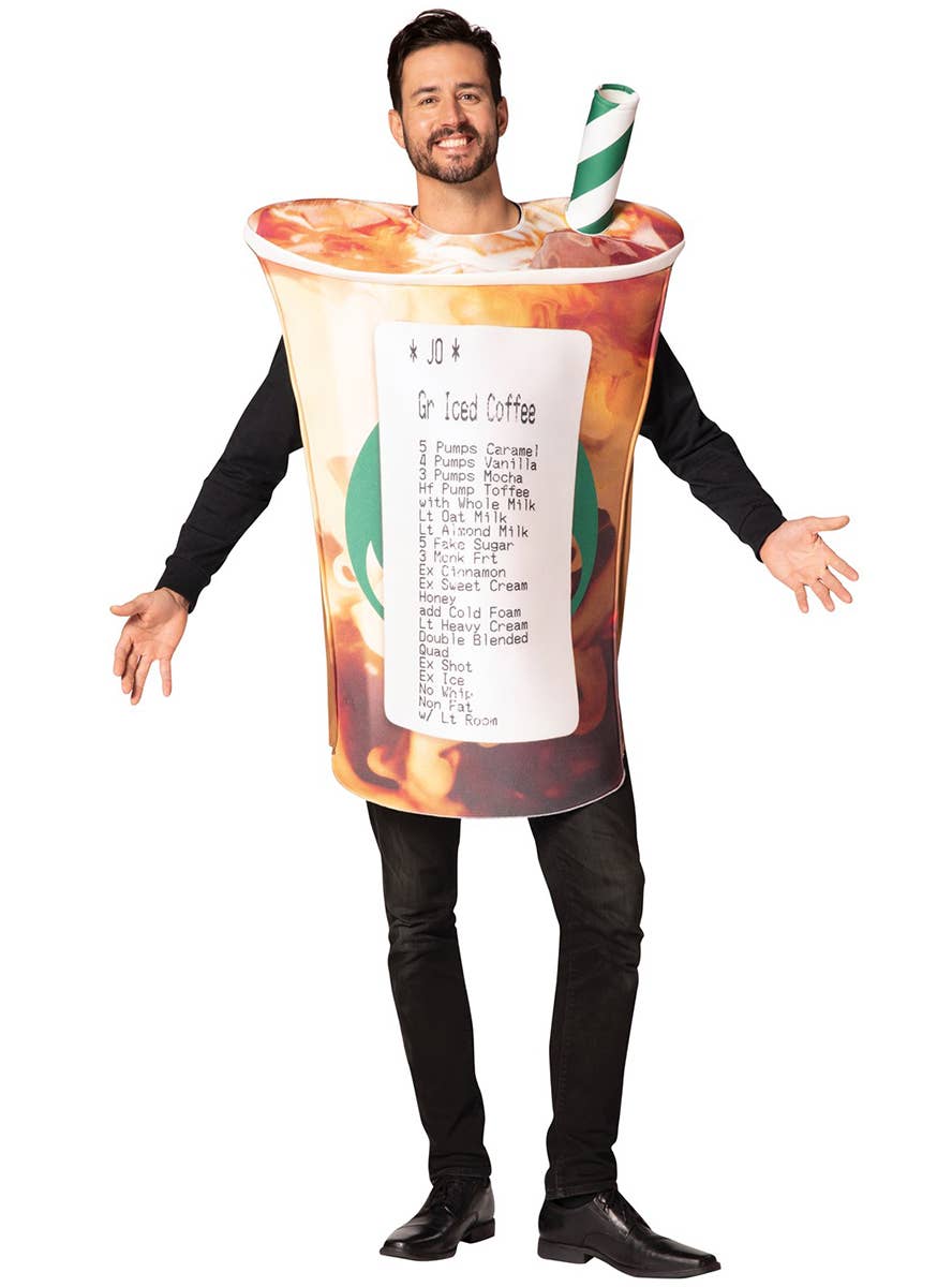 Image of Baristas Worst Nightmare Adult's Funny Coffee Cup Costume - Alternate Image