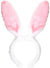 Image of Classic Furry White and Pink Bunny Ears on Headband