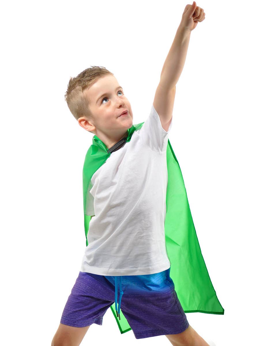 Image of Lively Green Kids Sports Day Costume Cape