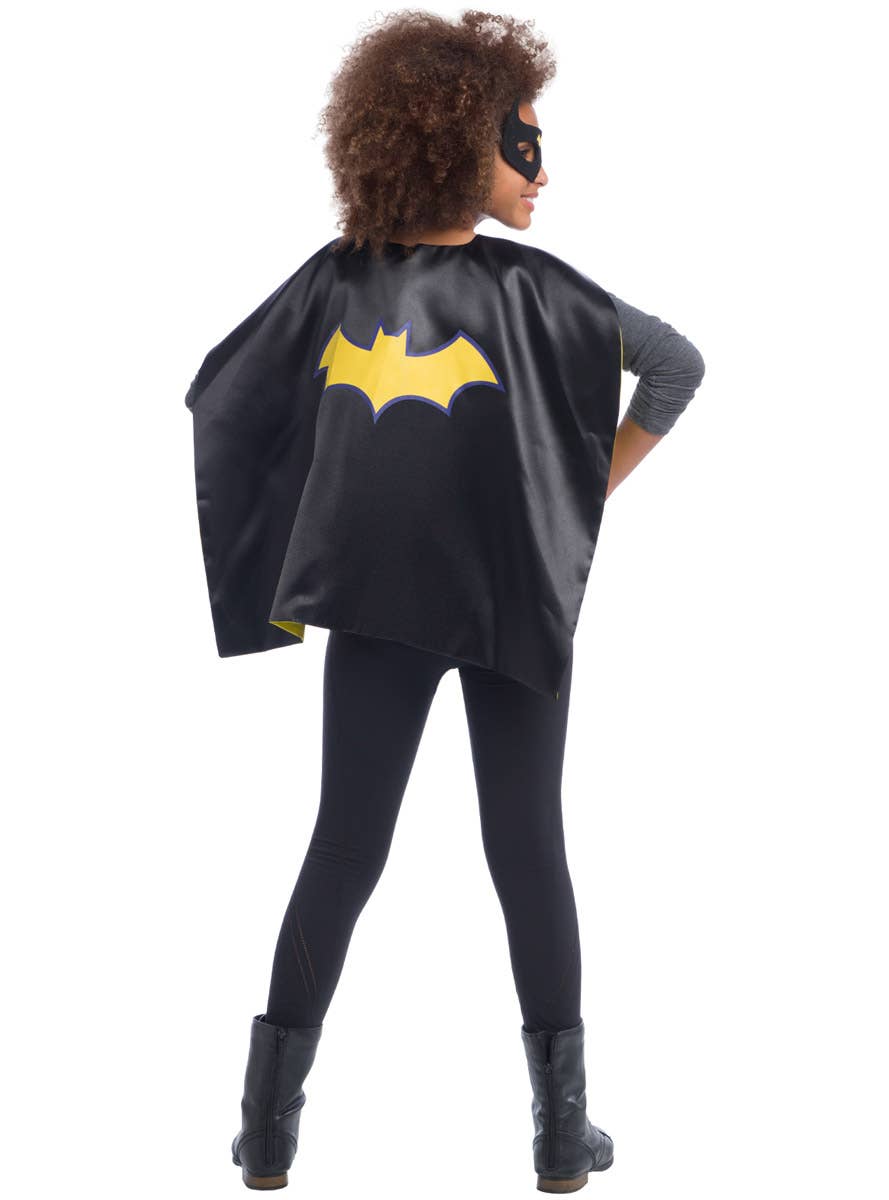 Image of DC Comics Girls Batgirl Costume Cape and Mask Set - Full Image