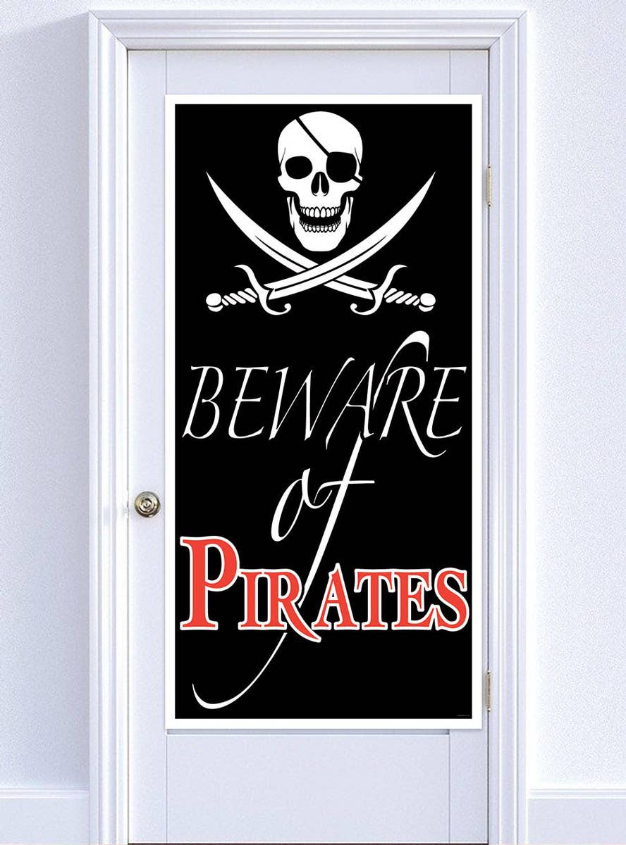 Image of Pirates Beware Door Cover Party Decoration