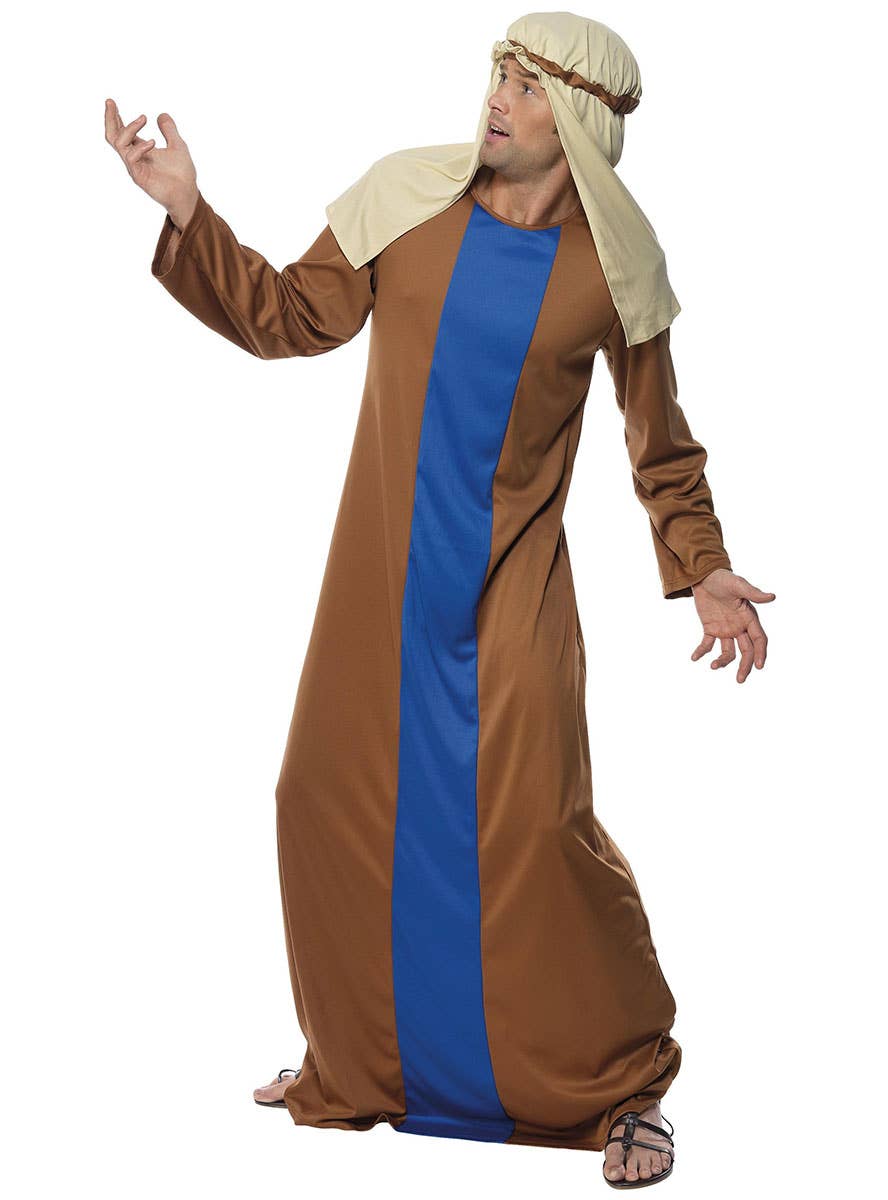 Image of Biblical Joseph Men's Christmas Nativity Costume - Alternate Front View