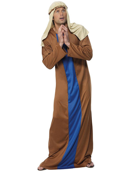 Image of Biblical Joseph Men's Christmas Nativity Costume - Front View