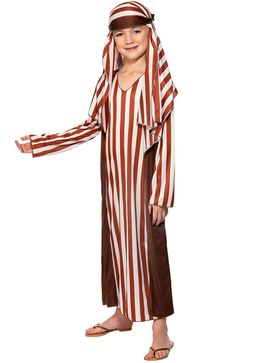 Image of Biblical Shepherd Boys Christmas Nativity Costume - Alternate Front View