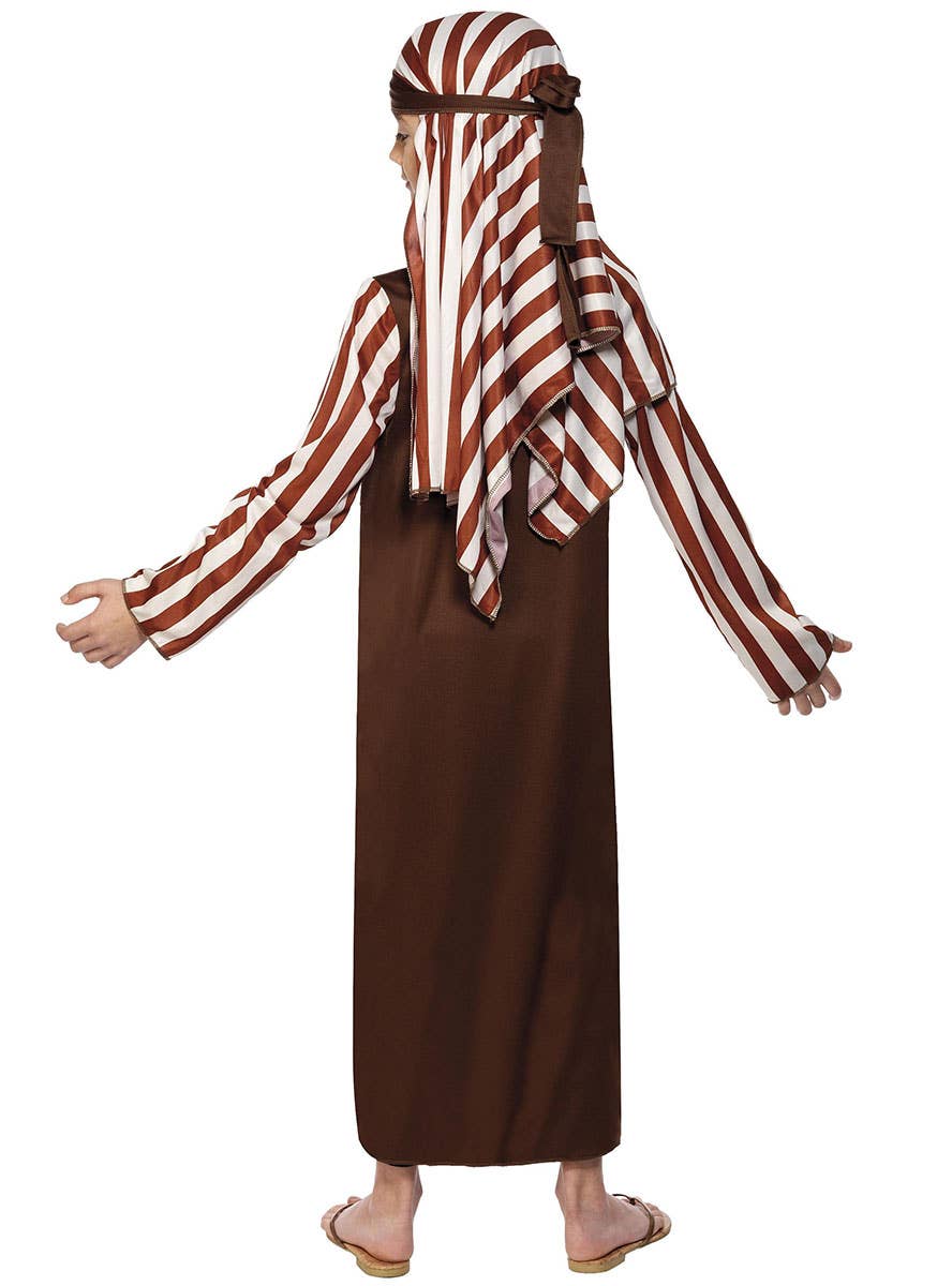 Image of Biblical Shepherd Boys Christmas Nativity Costume - Back View