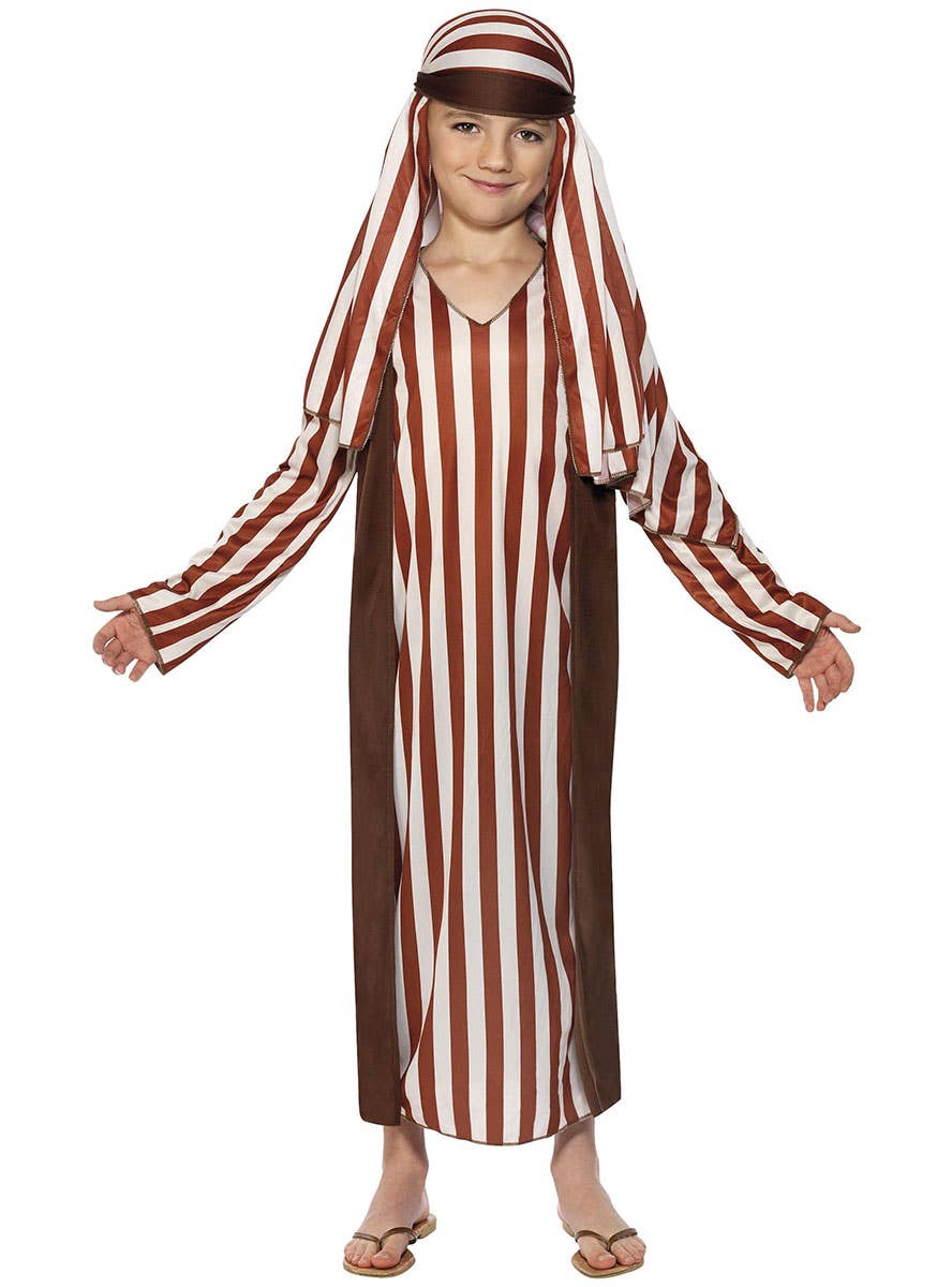 Image of Biblical Shepherd Boys Christmas Nativity Costume - Front View