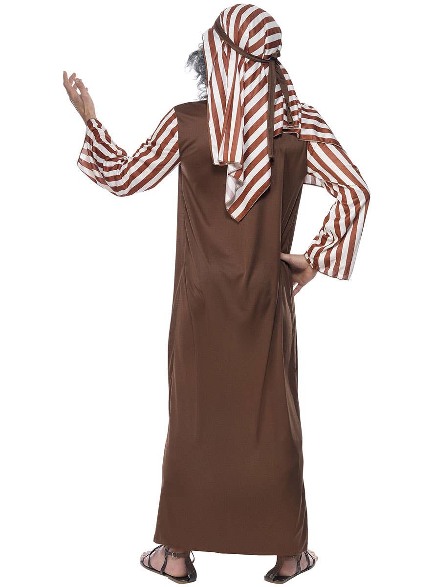 Image of Biblical Shepherd Men's Christmas Nativity Costume - Back View