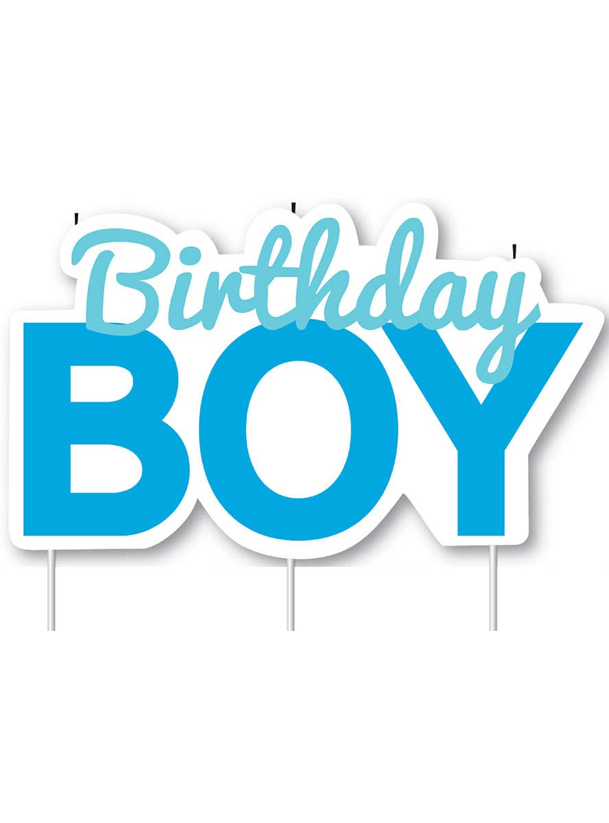 Image of Birthday Boy Large Blue Birthday Candle