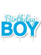 Image of Birthday Boy Large Blue Birthday Candle