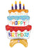 Image of Happy Birthday 74cm Air Filled Standing Foil Balloon 