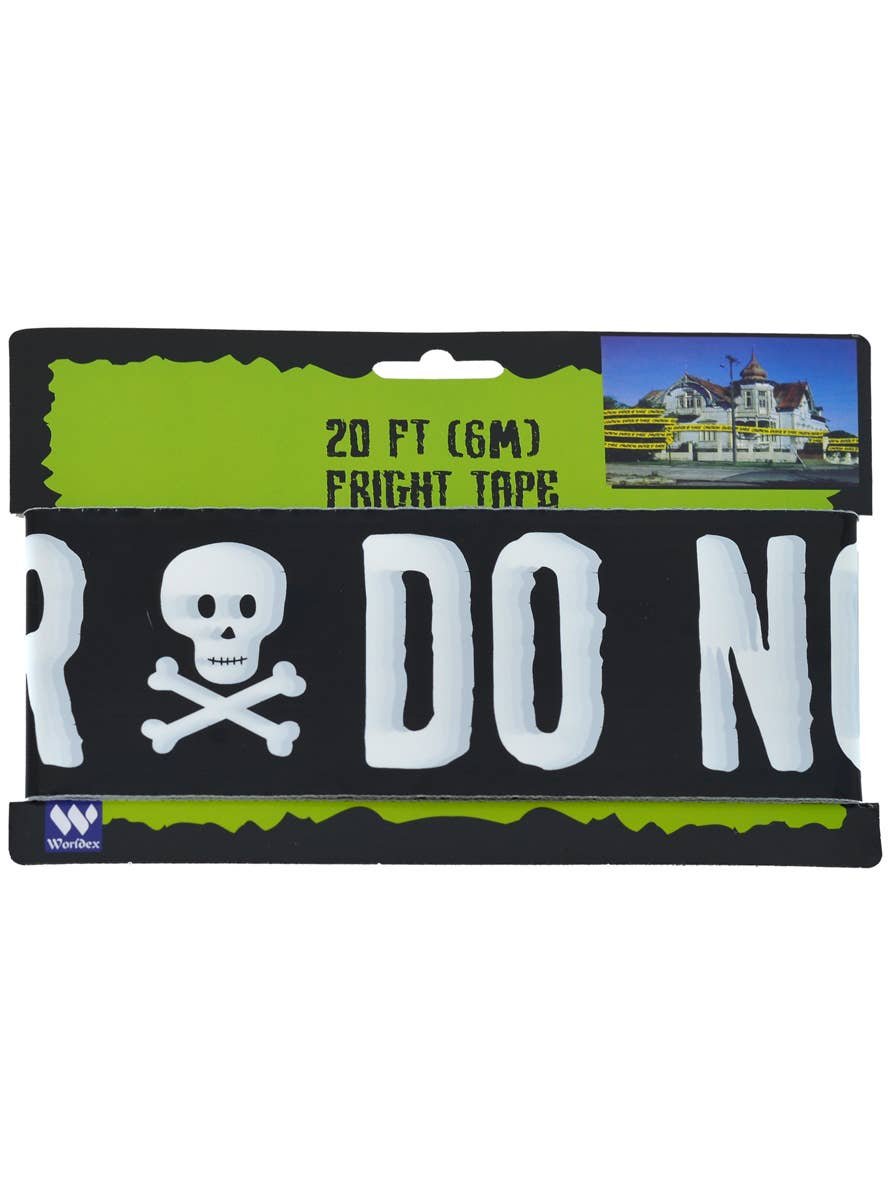Image of Do Not Enter Black and White Halloween Decoration Tape - Main Image