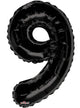 Image of Black 87cm Number 9 Party Balloon