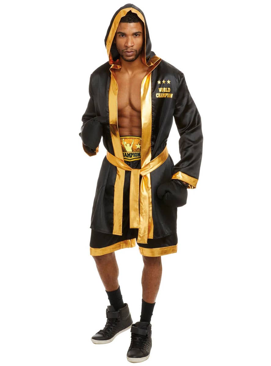 Image of World Champion Boxer Men's Dress Up Costume - Front View