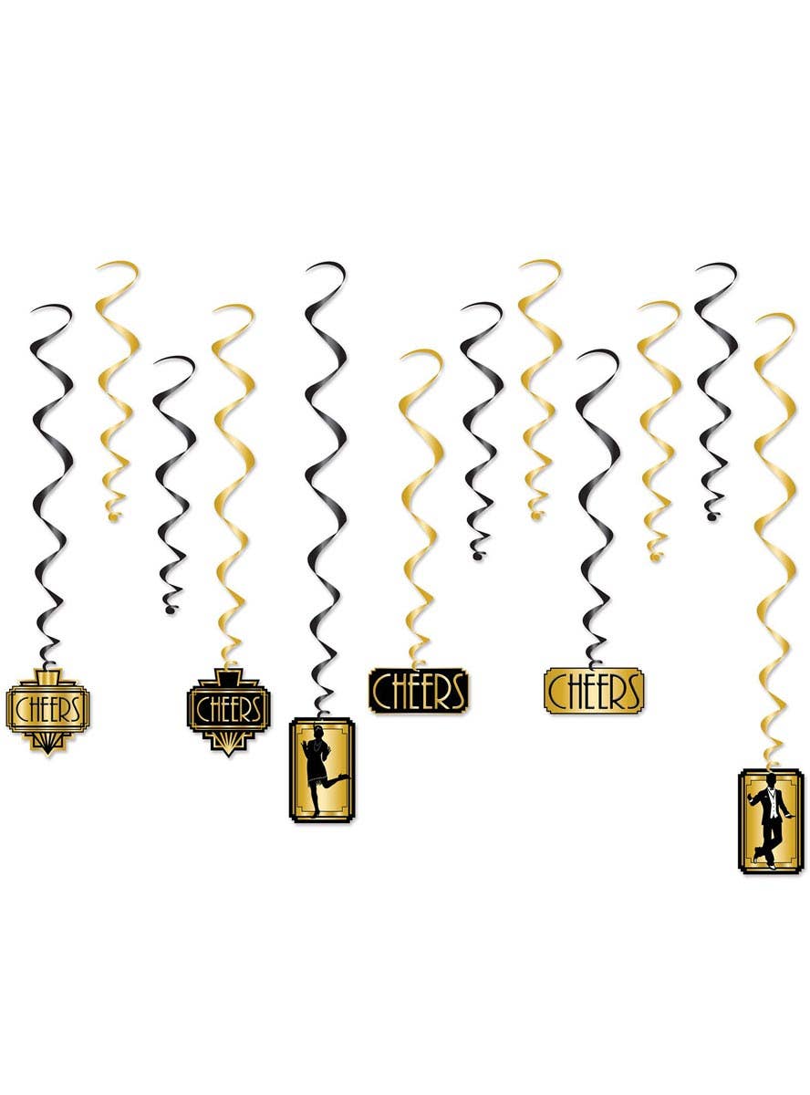 Image of 20s Spirals Hanging Party Decoration - Main Image