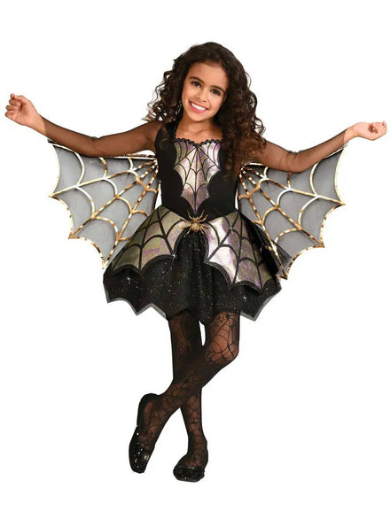 Image of Iridescent Spider Queen Teen Girls Halloween Costume - Main Image