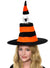 Neon Orange and Black Hanging Spider Velvet Halloween Witch Hat
