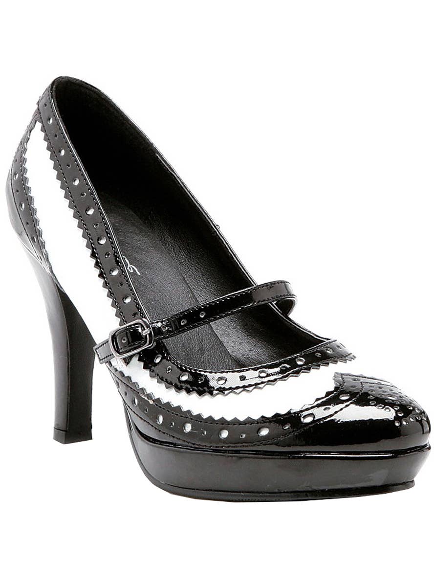 Image of Swinging 50s Black and White Rockabilly Costume Shoes