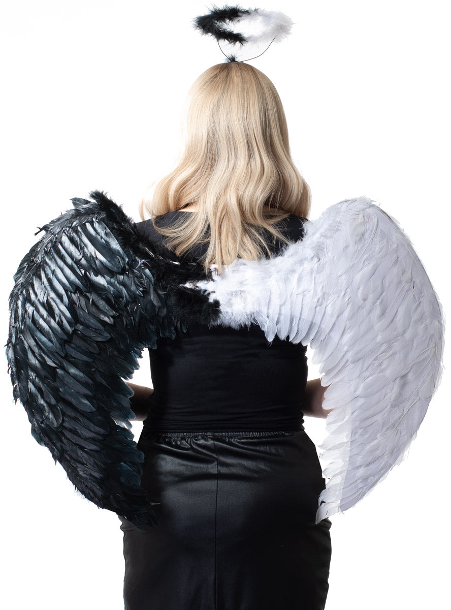 Black And White Devil or Angel Halloween Costume Halo - Alternative Image