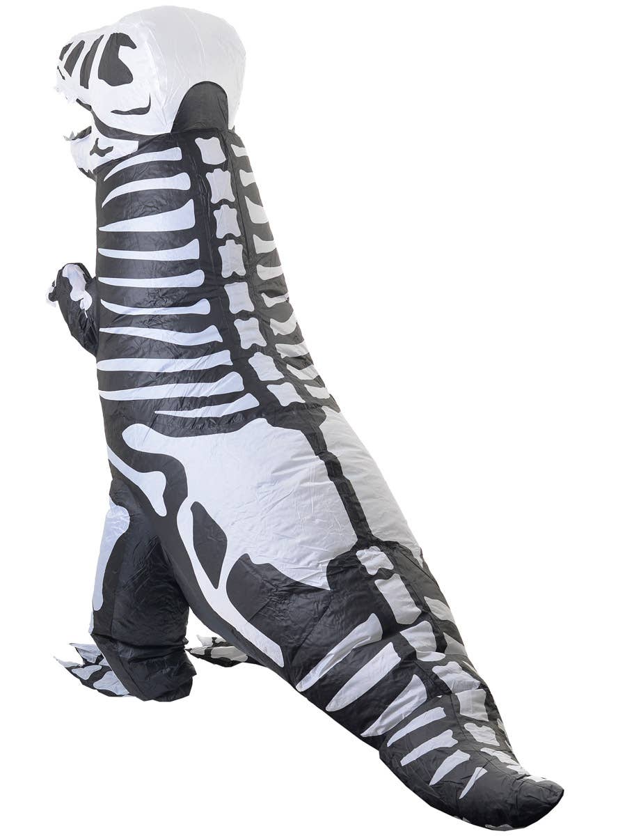 Image of Inflatable Skeleton Dinosaur Adult's Halloween Costume - Side Image
