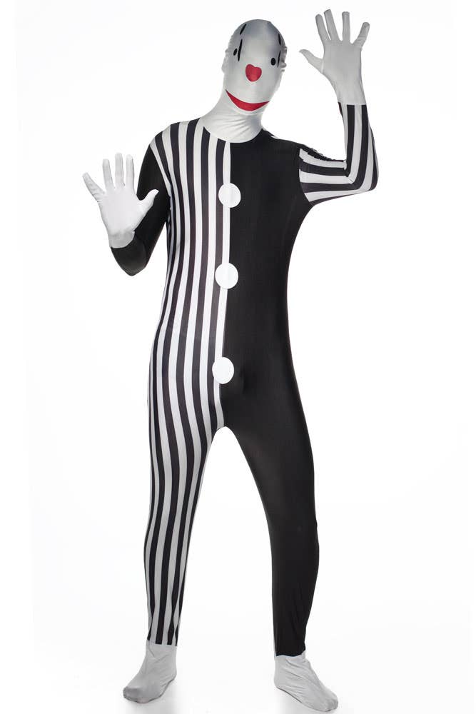 Happy Clown Adult's Skin Suit Costume-XLarge