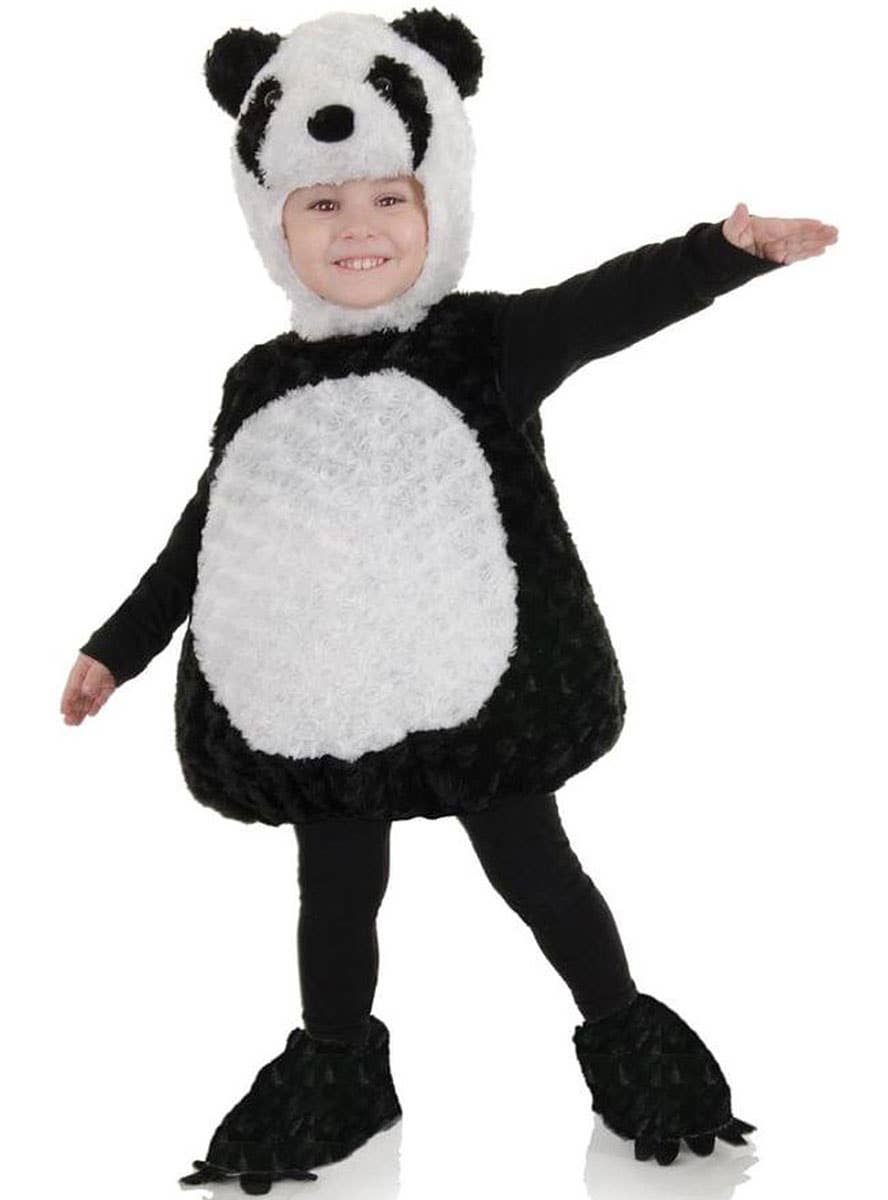 Image of Plush Black and White Kids Panda Costume